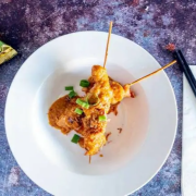 Peanut Satay Chicken on Rice