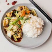 Stir Fried Vegetable Combination on Rice